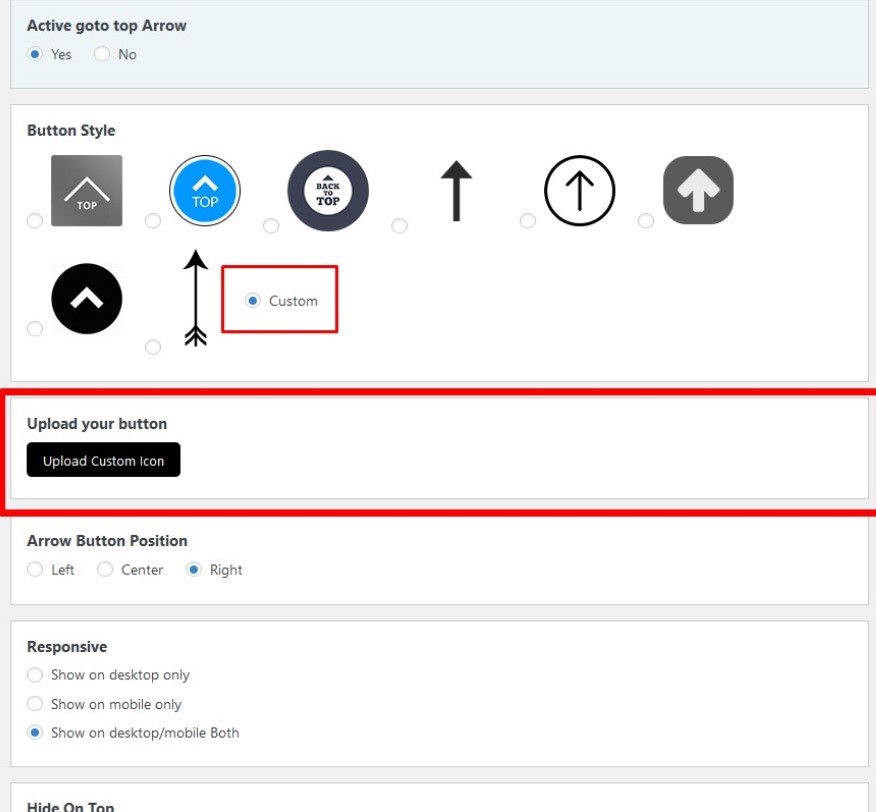 Goto Top Free wordpress plugin